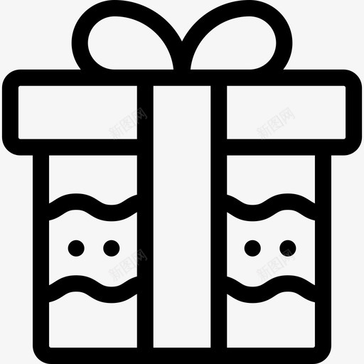 礼品盒圣诞节37直系图标svg_新图网 https://ixintu.com 圣诞节37 直系 礼品盒