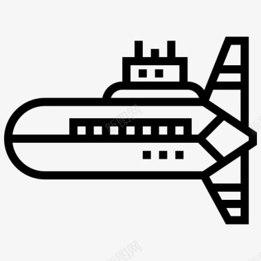 潜艇军事运输图标图标