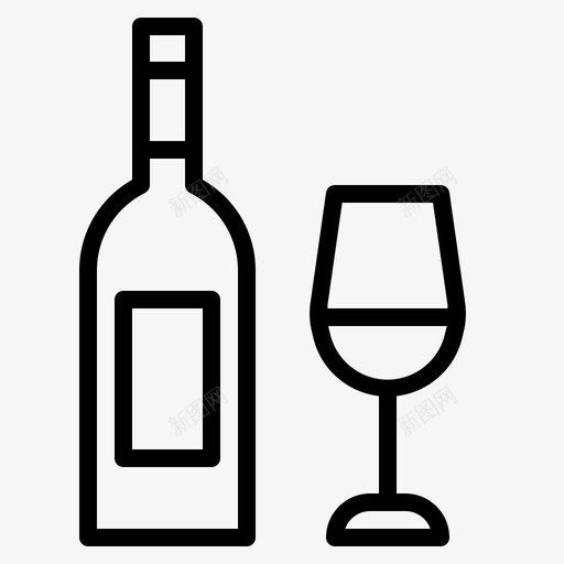 酒饮料酒瓶图标svg_新图网 https://ixintu.com 酒 酒瓶 食品和饮料001 饮料