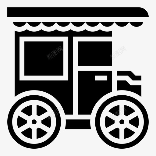 马车运输清洁雕文图标svg_新图网 https://ixintu.com 清洁雕文 运输 马车