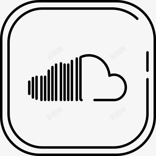 Soundcloud社交媒体10128px行图标svg_新图网 https://ixintu.com 128px行 Soundcloud 社交媒体10