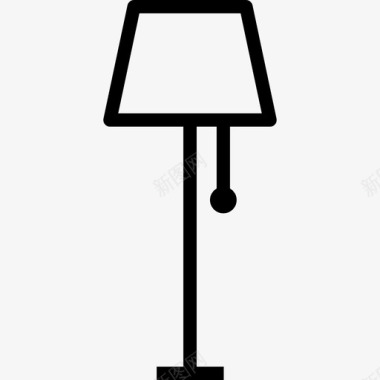 灯具家用和家具元件线性图标图标