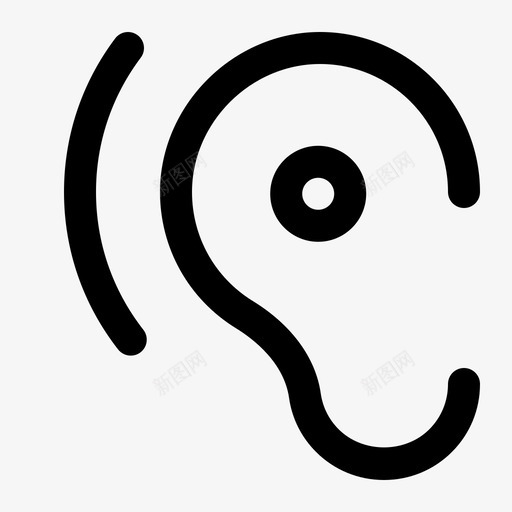 听力损失失聪助听器图标svg_新图网 https://ixintu.com 助听器 听力损失 听力障碍 声音 失聪 对象线图标设置