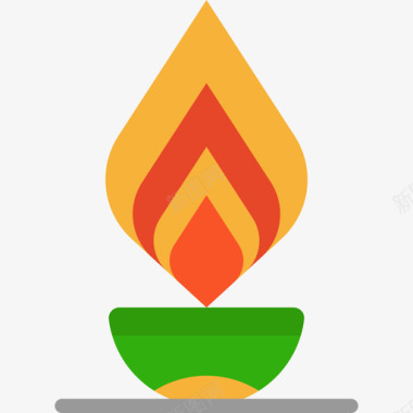 蜡烛排灯节元素扁平图标图标