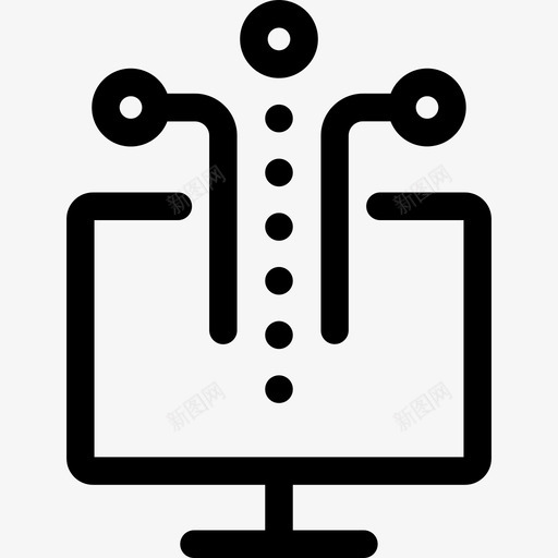 监视器虚线元素线性图标svg_新图网 https://ixintu.com 监视器 线性 虚线元素