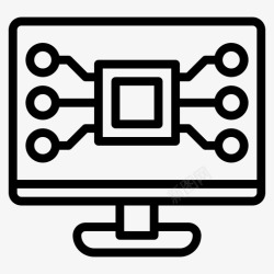 研究对象计算机数字电子图标高清图片