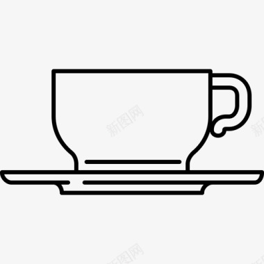 咖啡食品和饮料8128px线图标图标
