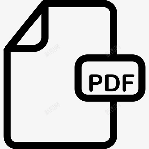 Pdf文件类型和内容资产线性图标svg_新图网 https://ixintu.com Pdf 文件类型和内容资产 线性