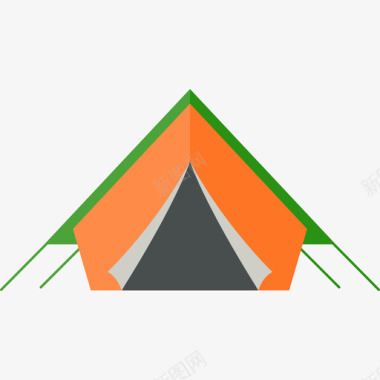 帐篷自然营地系列图标图标