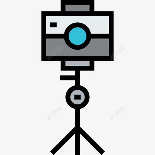 三脚架相机和附件4线颜色图标svg_新图网 https://ixintu.com 三脚架 相机和附件4 线颜色