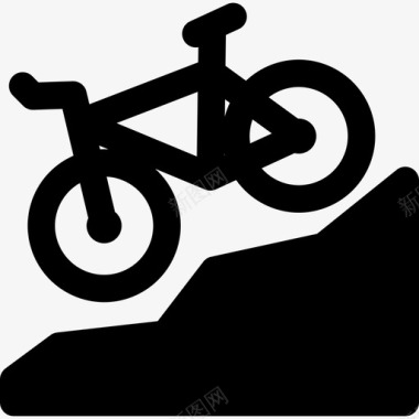 自行车交通工具冒险运动3图标图标