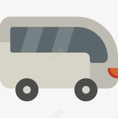 巴士旅行和冒险公寓图标图标