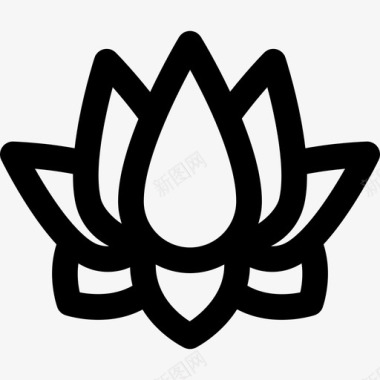 莲花印度教收藏品直系图标图标