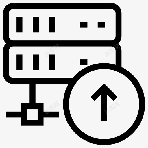 服务器上传数据中心数据库图标svg_新图网 https://ixintu.com 存储 数据中心 数据库 数据库服务器线 服务器上传