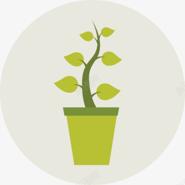 植物生态3圆形平坦图标图标