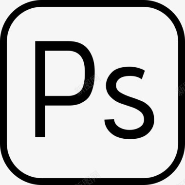 Photoshop文件类型集合线性图标图标