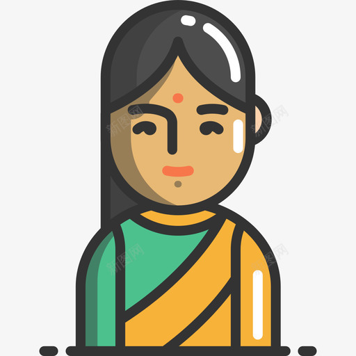 印度教人物化身2线性颜色图标svg_新图网 https://ixintu.com 人物化身2 印度教 线性颜色