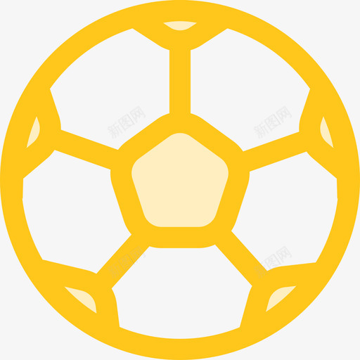 足球教育3黄色图标svg_新图网 https://ixintu.com 教育3 足球 黄色