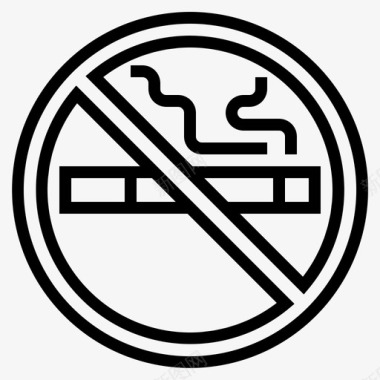 禁止吸烟交通工具图标图标