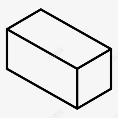 长方体三维块体图标图标