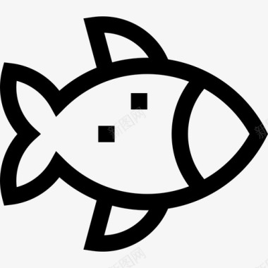 鱼类海洋生物群直系图标图标