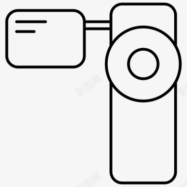 摄像机录像电子产品轮廓图标图标