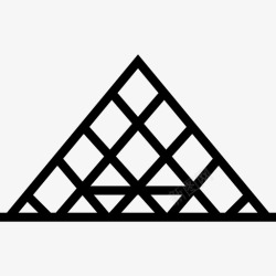 金字塔形卢浮宫金字塔地标直线形图标高清图片