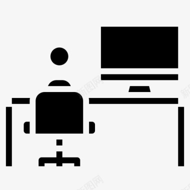 工作电脑办公桌图标图标