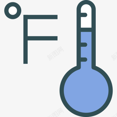 温度计天气16线性颜色图标图标