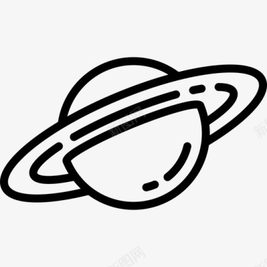 土星太空设定直线型图标图标