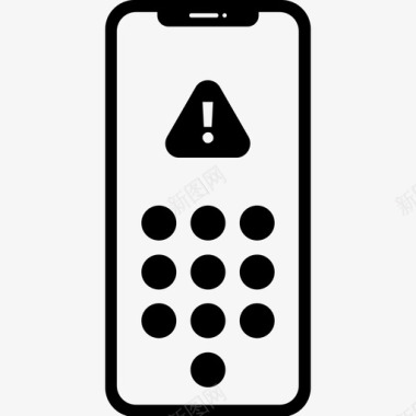 智能手机错误警报iphonex图标图标