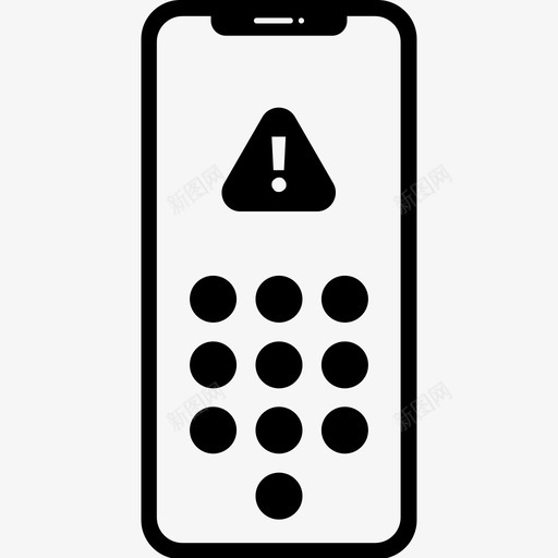 智能手机错误警报iphonex图标svg_新图网 https://ixintu.com iphonex 智能手机错误 警报 问题