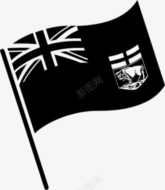 马尼托巴国旗加拿大地区图标图标