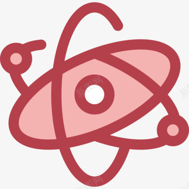 Atom学校收藏2红色图标图标