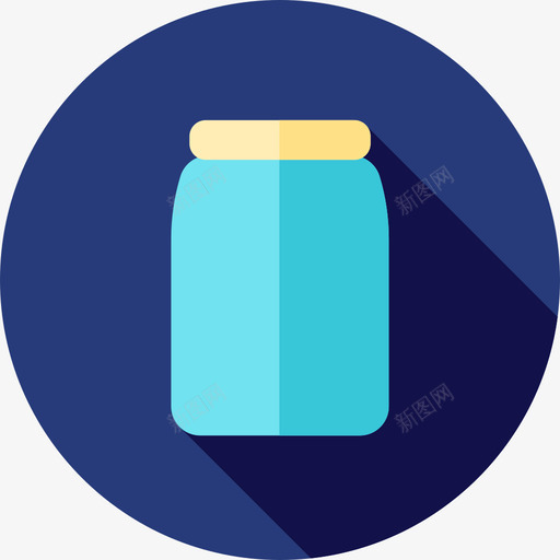 罐子厨房用具2扁平图标svg_新图网 https://ixintu.com 厨房用具2 扁平 罐子