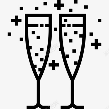 香槟美食和餐厅2直系图标图标