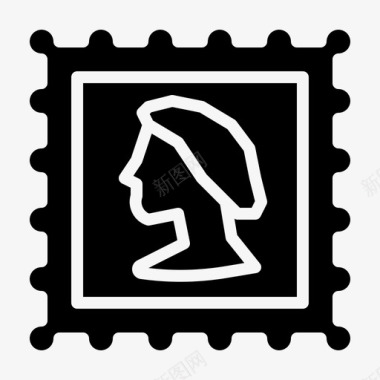 邮票美术收藏图标图标