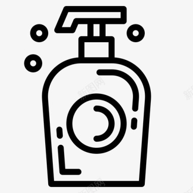 液体肥皂浴室洗衣房图标图标