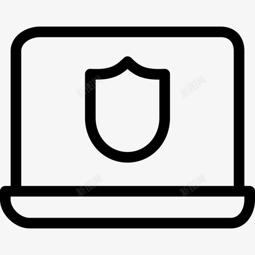 笔记本电脑挂锁收藏线性图标svg_新图网 https://ixintu.com 挂锁收藏 笔记本电脑 线性