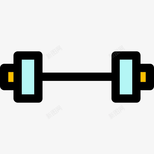 重量运动线性色彩健身元素图标svg_新图网 https://ixintu.com 线性色彩健身元素 运动 重量