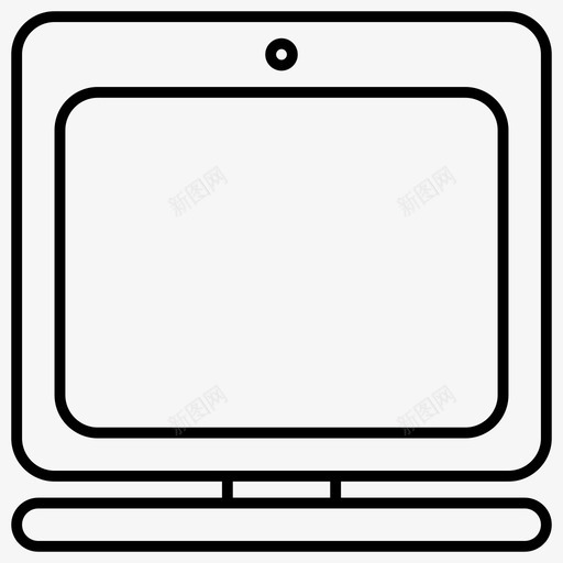 电脑屏幕方形图标线svg_新图网 https://ixintu.com 屏幕 方形图标线 电脑