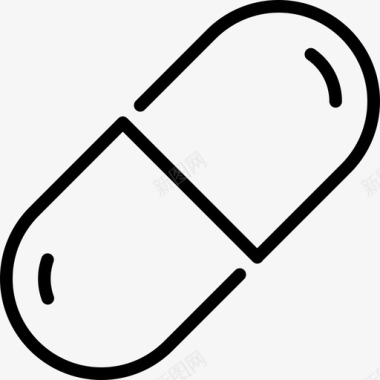 药丸药物2线性图标图标