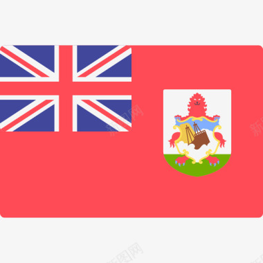 百慕大国际旗帜长方形图标图标