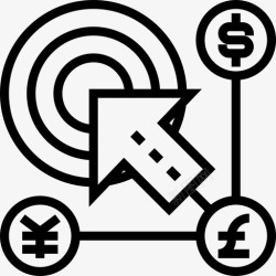 icon会议室3点击后按点击付费数字营销3线性图标高清图片