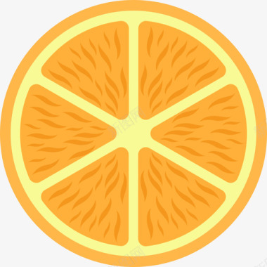 橙色食物9平坦图标图标