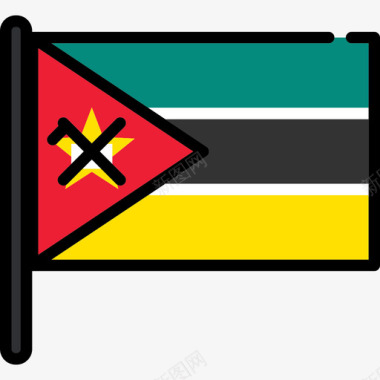 莫桑比克国旗收藏2号桅杆图标图标
