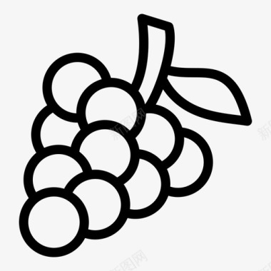 葡萄黑醋栗浆果水果图标图标