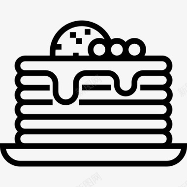 薄饼食品和餐厅2直系图标图标