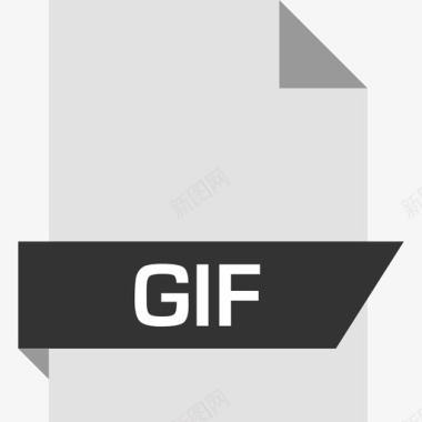 Gif文档文件扩展名平面图标图标