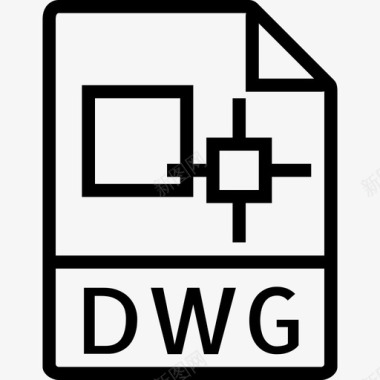 Dwg文件类型集合线性图标图标